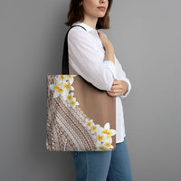 Tahiti Plumeria Tribal Pattern Tote Bag Wave Style Brown LT05 - Polynesian Pride