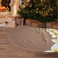 Tahiti Plumeria Tribal Pattern Tree Skirt Wave Style Brown