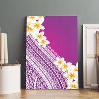 Tahiti Plumeria Tribal Pattern Canvas Wall Art Wave Style Purple LT05 - Polynesian Pride
