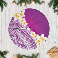 Tahiti Plumeria Tribal Pattern Tree Skirt Wave Style Purple
