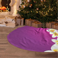 Tahiti Plumeria Tribal Pattern Tree Skirt Wave Style Purple