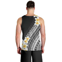 Tahiti Plumeria Tribal Pattern Men Tank Top Wave Style Black LT05 - Polynesian Pride