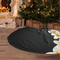Tahiti Plumeria Tribal Pattern Tree Skirt Wave Style Black