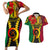 Vanuatu Couples Matching Short Sleeve Bodycon Dress and Hawaiian Shirt Vanuatuan Coat Of Arms Mix Pig Tusk Poynesian Pattern LT05 Reggae - Polynesian Pride