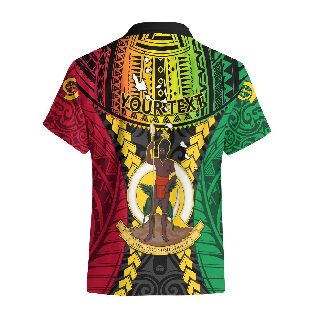 Personalized Vanuatu Hawaiian Shirt Vanuatuan Coat Of Arms Mix Pig Tusk Poynesian Pattern LT05 - Polynesian Pride