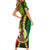 Personalized Vanuatu Short Sleeve Bodycon Dress Vanuatuan Coat Of Arms Mix Pig Tusk Poynesian Pattern LT05 - Polynesian Pride