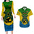 Vanuatu Malampa Province Couples Matching Long Sleeve Bodycon Dress and Hawaiian Shirt Coat Of Arms And Namele Fern Polynesian Pattern LT05 Yellow - Polynesian Pride