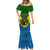 Vanuatu Malampa Province Mermaid Dress Coat Of Arms And Namele Fern Polynesian Pattern LT05 - Polynesian Pride