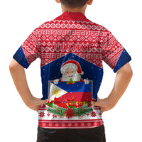 Personalised Philippines Christmas Family Matching Off Shoulder Long Sleeve Dress and Hawaiian Shirt Filipino Parol Maligayang Pasko LT05 - Polynesian Pride