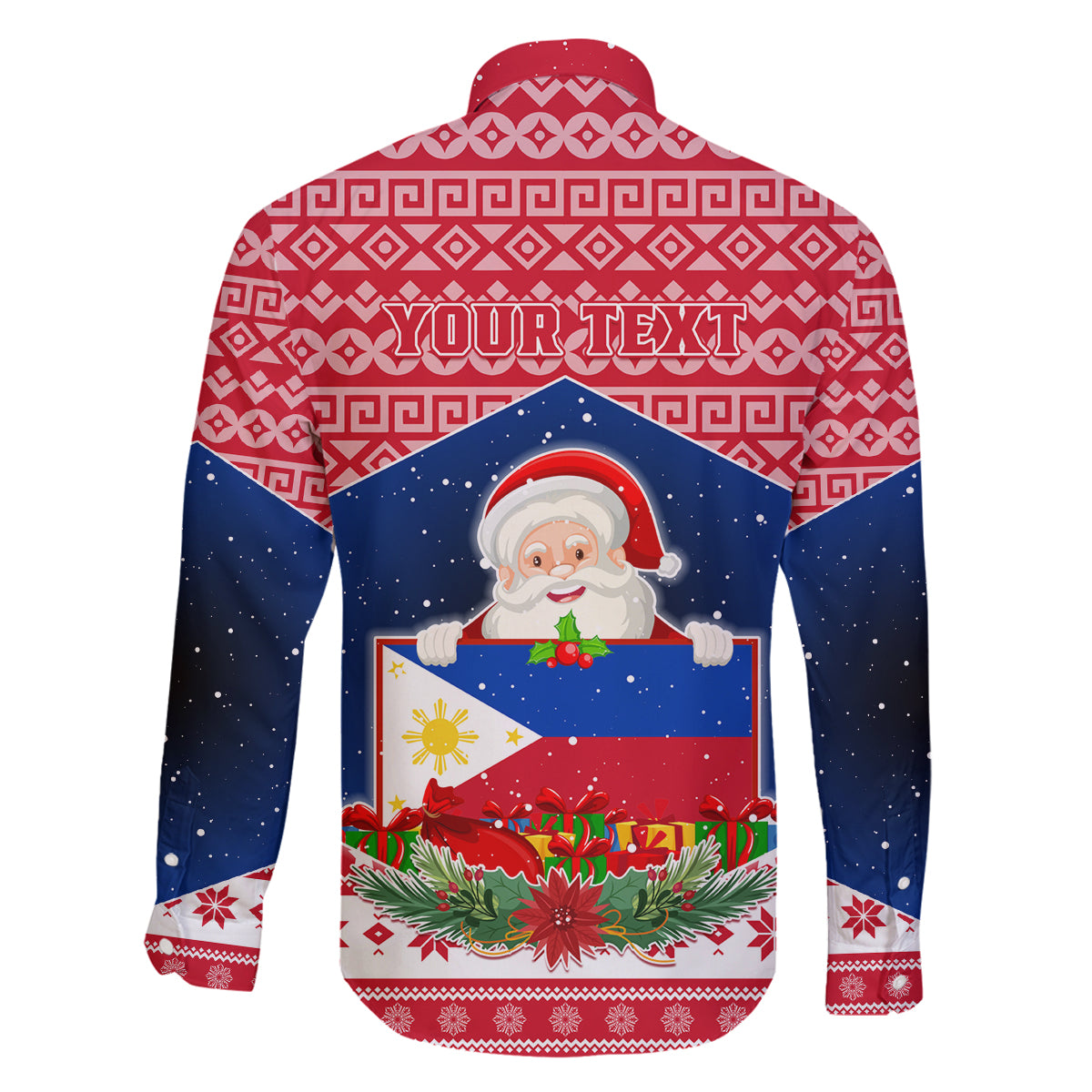 Personalised Philippines Christmas Family Matching Off Shoulder Long Sleeve Dress and Hawaiian Shirt Filipino Parol Maligayang Pasko LT05 - Polynesian Pride