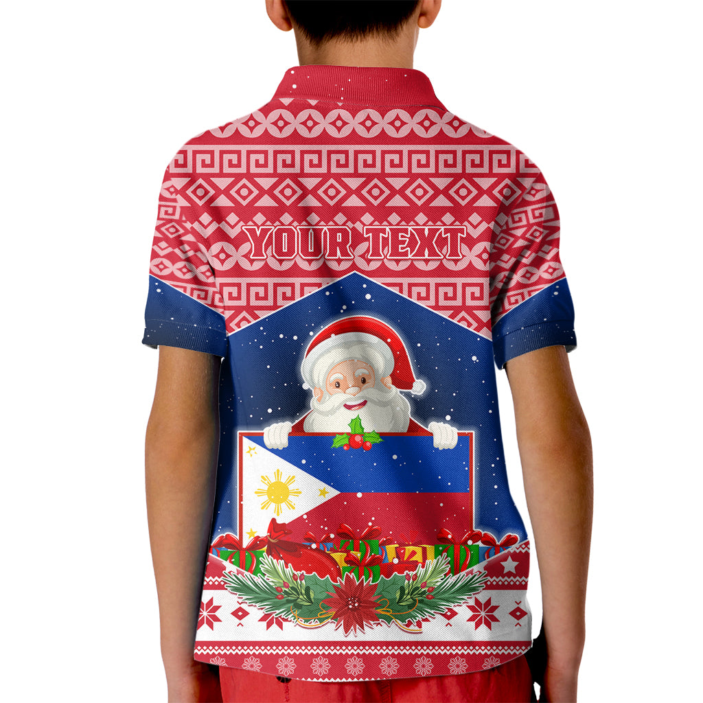 Personalised Philippines Christmas Kid Polo Shirt Filipino Parol Maligayang Pasko LT05 - Polynesian Pride