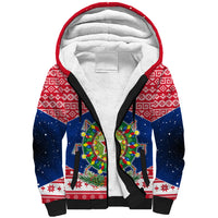 Personalised Philippines Christmas Sherpa Hoodie Filipino Parol Maligayang Pasko LT05 Unisex Red - Polynesian Pride