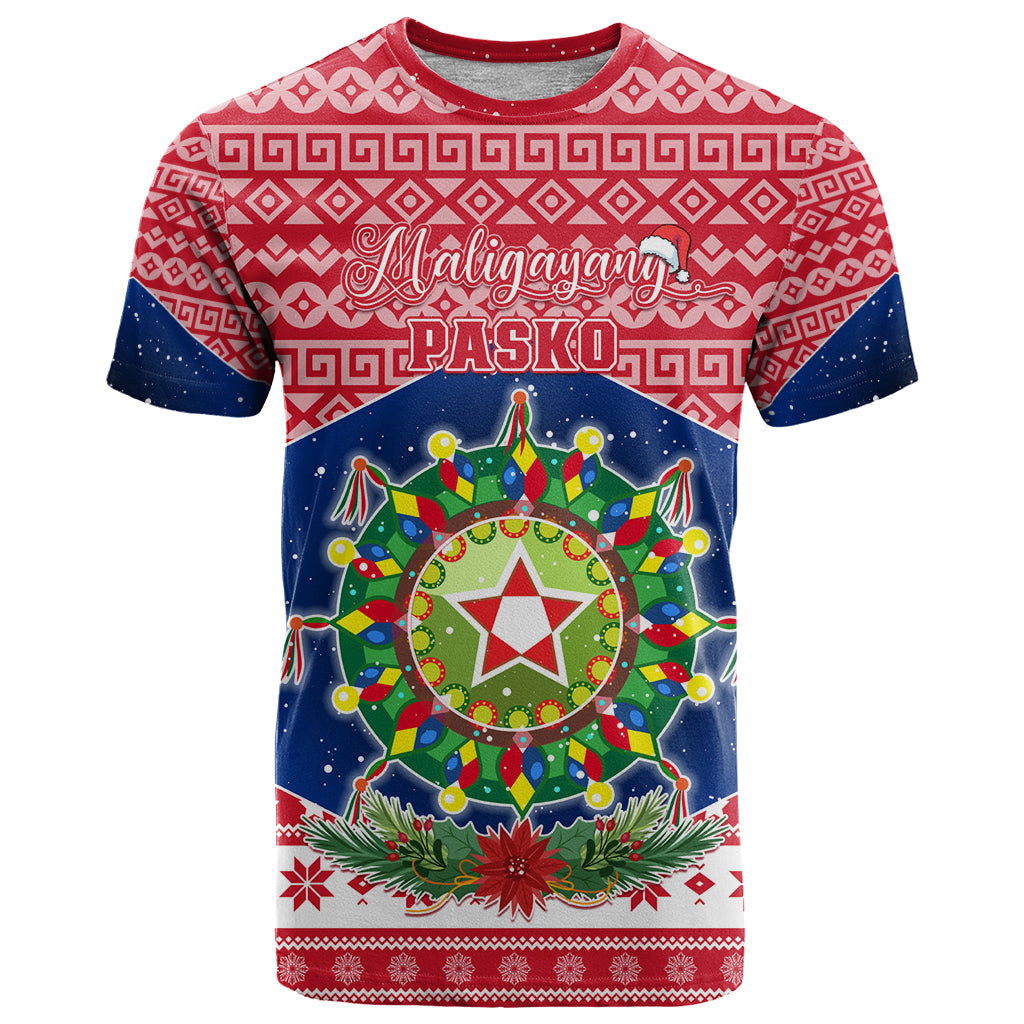 Personalised Philippines Christmas T Shirt Filipino Parol Maligayang Pasko LT05 Red - Polynesian Pride