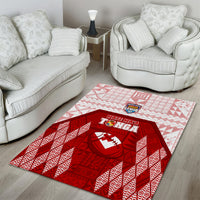 Tonga Rugby Area Rug 2023 Pacific Championships Kupesi Ngatu Mate Maa LT05 - Polynesian Pride