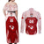 Custom Tonga Rugby Couples Matching Off Shoulder Maxi Dress and Long Sleeve Button Shirt 2023 Pacific Championships Kupesi Ngatu Mate Maa LT05 - Polynesian Pride