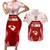 Custom Tonga Rugby Couples Matching Short Sleeve Bodycon Dress and Hawaiian Shirt 2023 Pacific Championships Kupesi Ngatu Mate Maa LT05 Red - Polynesian Pride