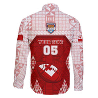 Custom Tonga Rugby Family Matching Mermaid Dress and Hawaiian Shirt 2023 Pacific Championships Kupesi Ngatu Mate Maa LT05 - Polynesian Pride
