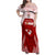 Custom Tonga Rugby Family Matching Off Shoulder Maxi Dress and Hawaiian Shirt 2023 Pacific Championships Kupesi Ngatu Mate Maa LT05 Mom's Dress Red - Polynesian Pride