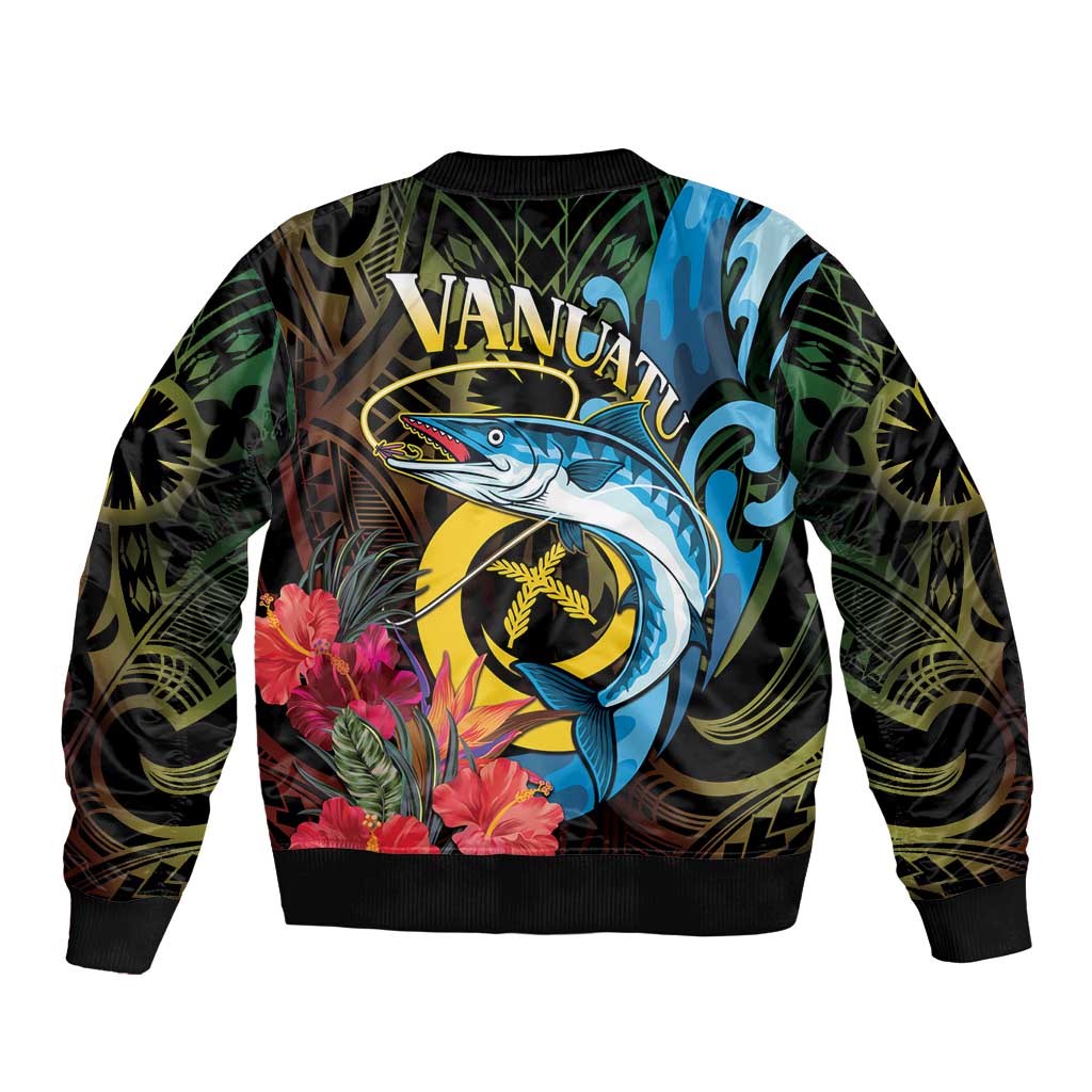 Vanuatu Fishing Sleeve Zip Bomber Jacket It's Time To Fish