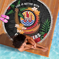 French Polynesia Outrigger Canoe Race Beach Blanket Tropical Vibe LT05 - Polynesian Pride