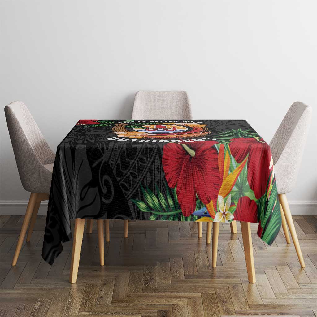 French Polynesia Outrigger Canoe Race Tablecloth Tropical Vibe LT05 - Polynesian Pride