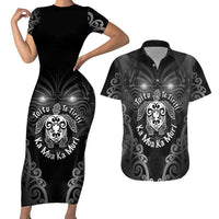 Aotearoa Toitu Te Tiriti Couples Matching Short Sleeve Bodycon Dress and Hawaiian Shirt Ka Mua Ka Muri
