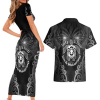 Aotearoa Toitu Te Tiriti Couples Matching Short Sleeve Bodycon Dress and Hawaiian Shirt Ka Mua Ka Muri