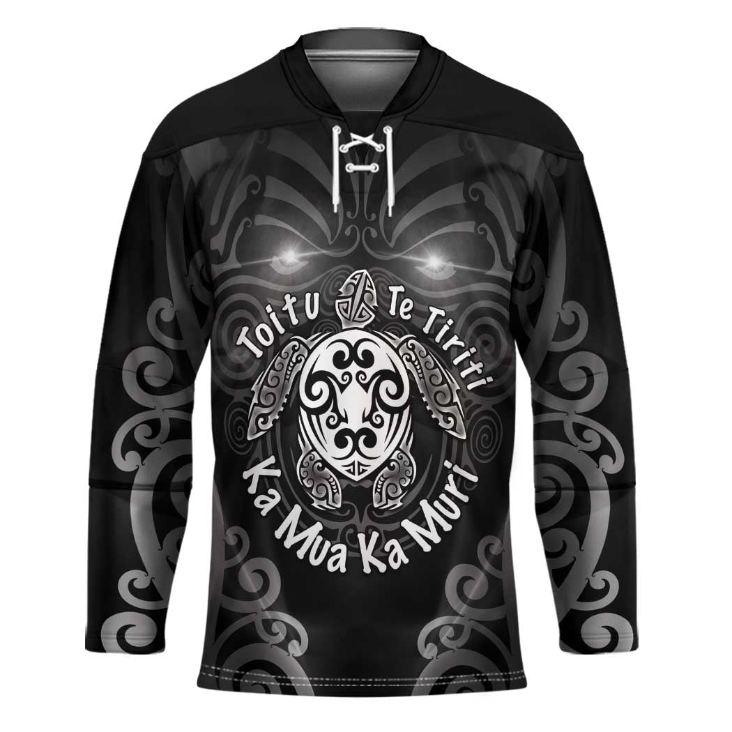 Aotearoa Toitu Te Tiriti Hockey Jersey Ka Mua Ka Muri LT05 Unisex Black - Polynesian Pride