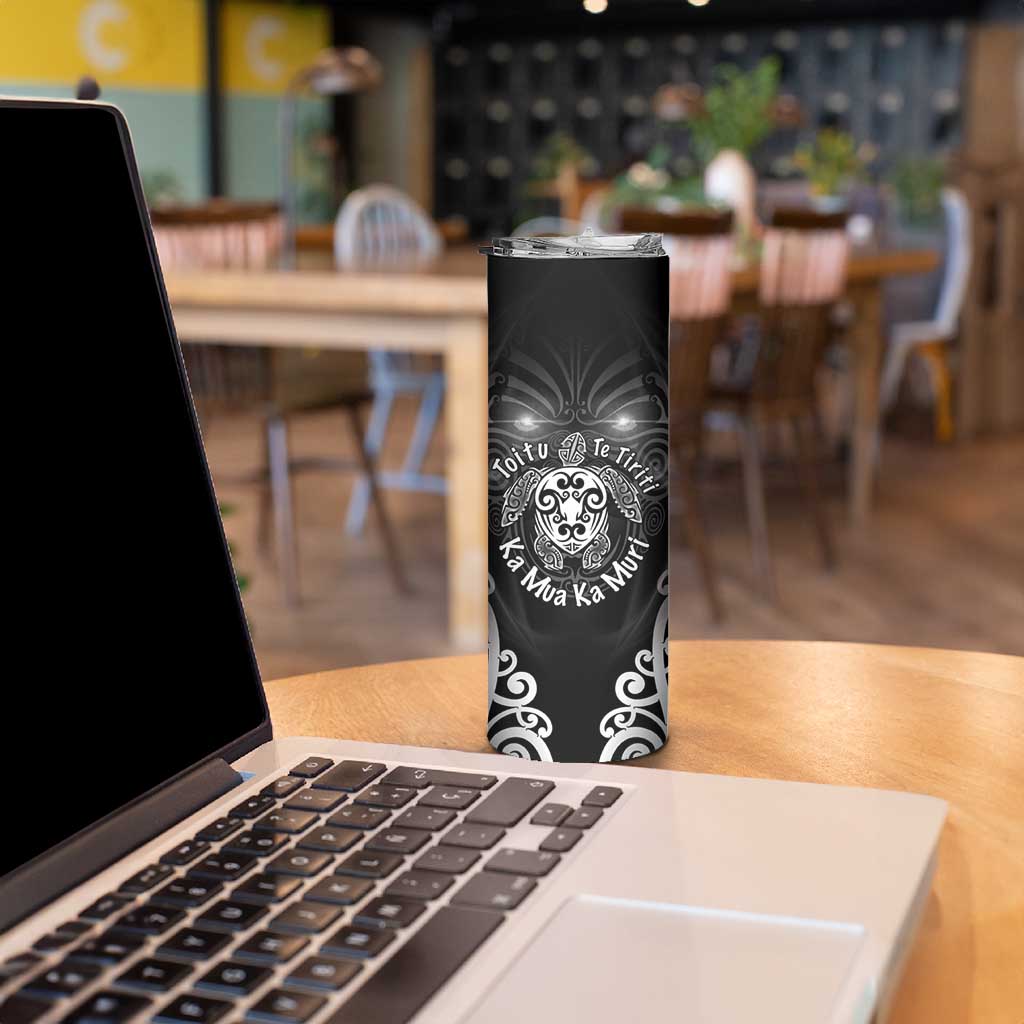 Aotearoa Toitu Te Tiriti Skinny Tumbler Ka Mua Ka Muri LT05 - Polynesian Pride