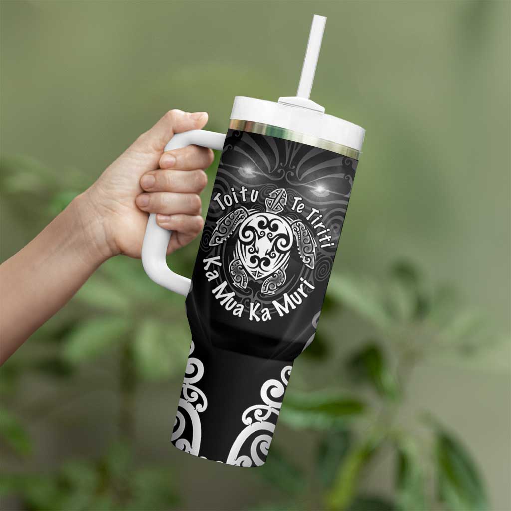 Aotearoa Toitu Te Tiriti Tumbler With Handle Ka Mua Ka Muri LT05 - Polynesian Pride