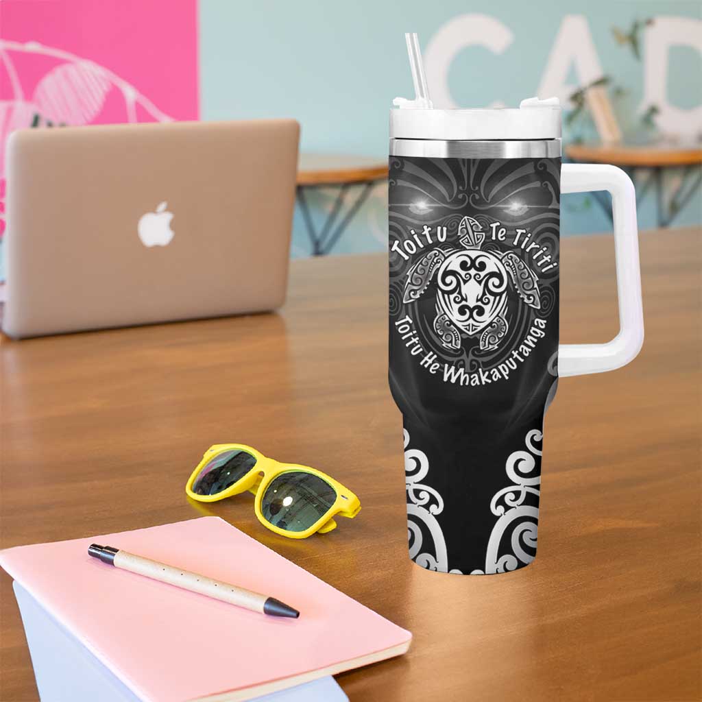 Aotearoa Toitu Te Tiriti Tumbler With Handle Ka Mua Ka Muri LT05 - Polynesian Pride