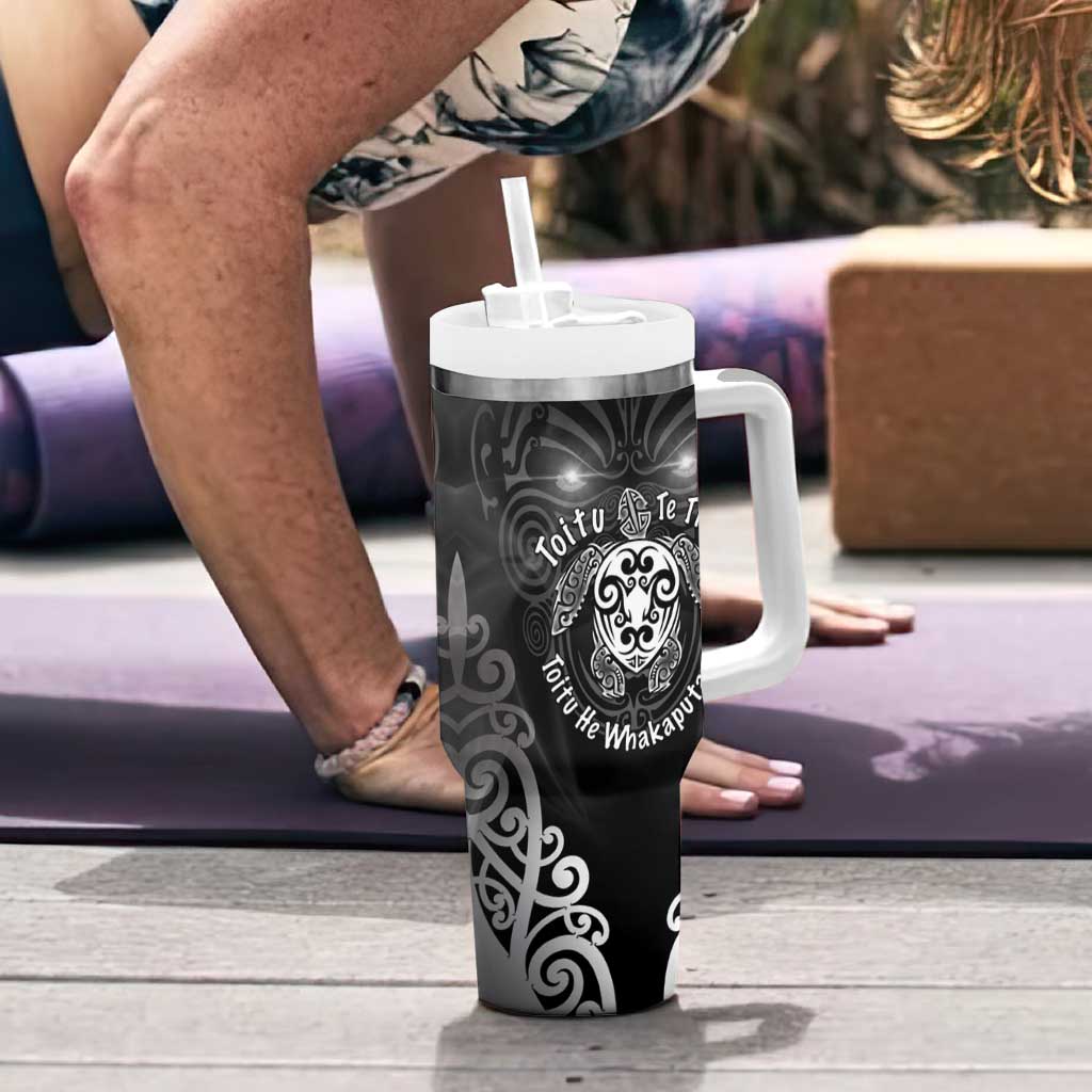 Aotearoa Toitu Te Tiriti Tumbler With Handle Ka Mua Ka Muri LT05 - Polynesian Pride