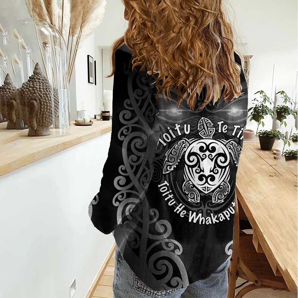 Aotearoa Toitu Te Tiriti Women Casual Shirt Ka Mua Ka Muri LT05 - Polynesian Pride