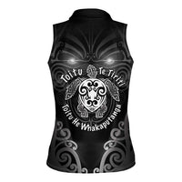 Aotearoa Toitu Te Tiriti Women Sleeveless Polo Shirt Ka Mua Ka Muri LT05 - Polynesian Pride