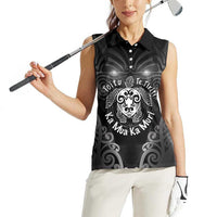 Aotearoa Toitu Te Tiriti Women Sleeveless Polo Shirt Ka Mua Ka Muri LT05 - Polynesian Pride