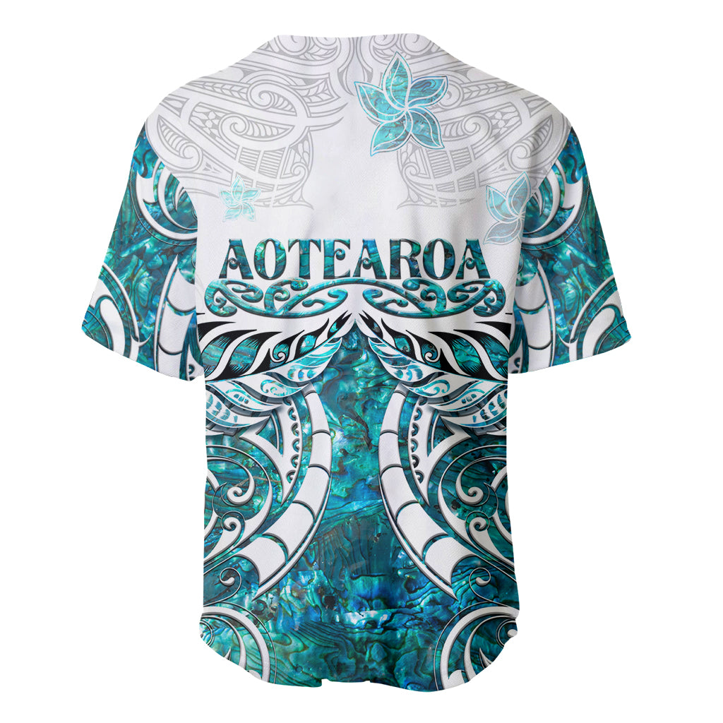 New Zealand Aotearoa Kia Ora Baseball Jersey Paua Shell Maori Silver Fern LT05 - Polynesian Pride