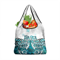 New Zealand Aotearoa Kia Ora Grocery Bag Paua Shell Maori Silver Fern