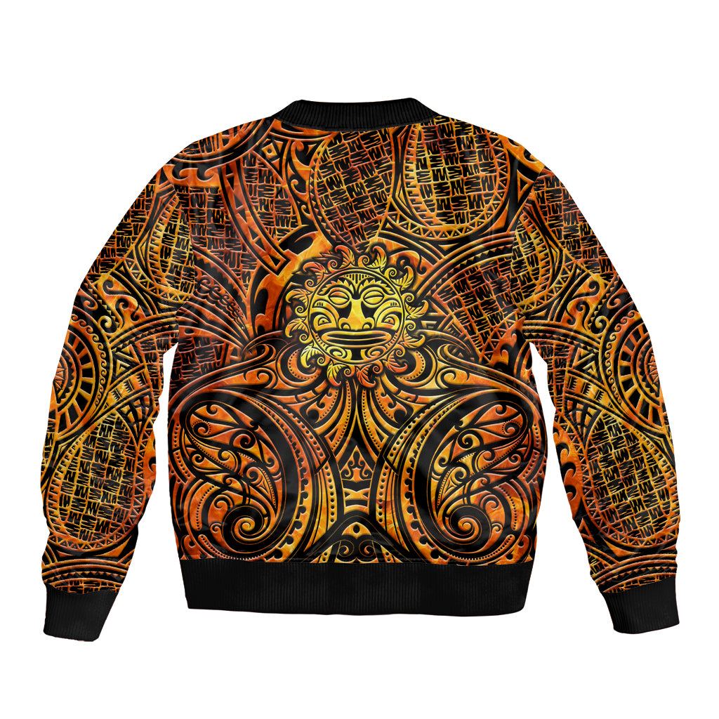 New Zealand Tamanuitera The Sun Bomber Jacket Maori Pattern