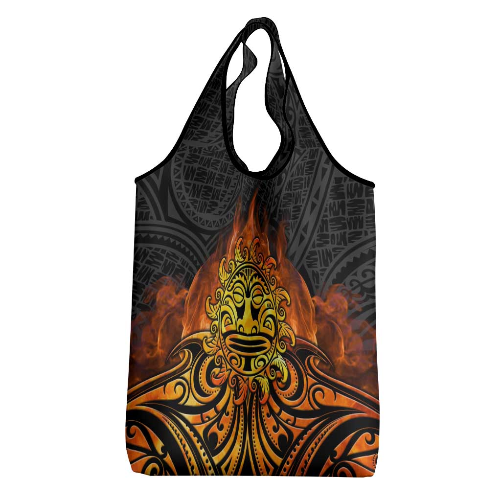 New Zealand Tamanuitera The Sun Grocery Bag Maori Pattern