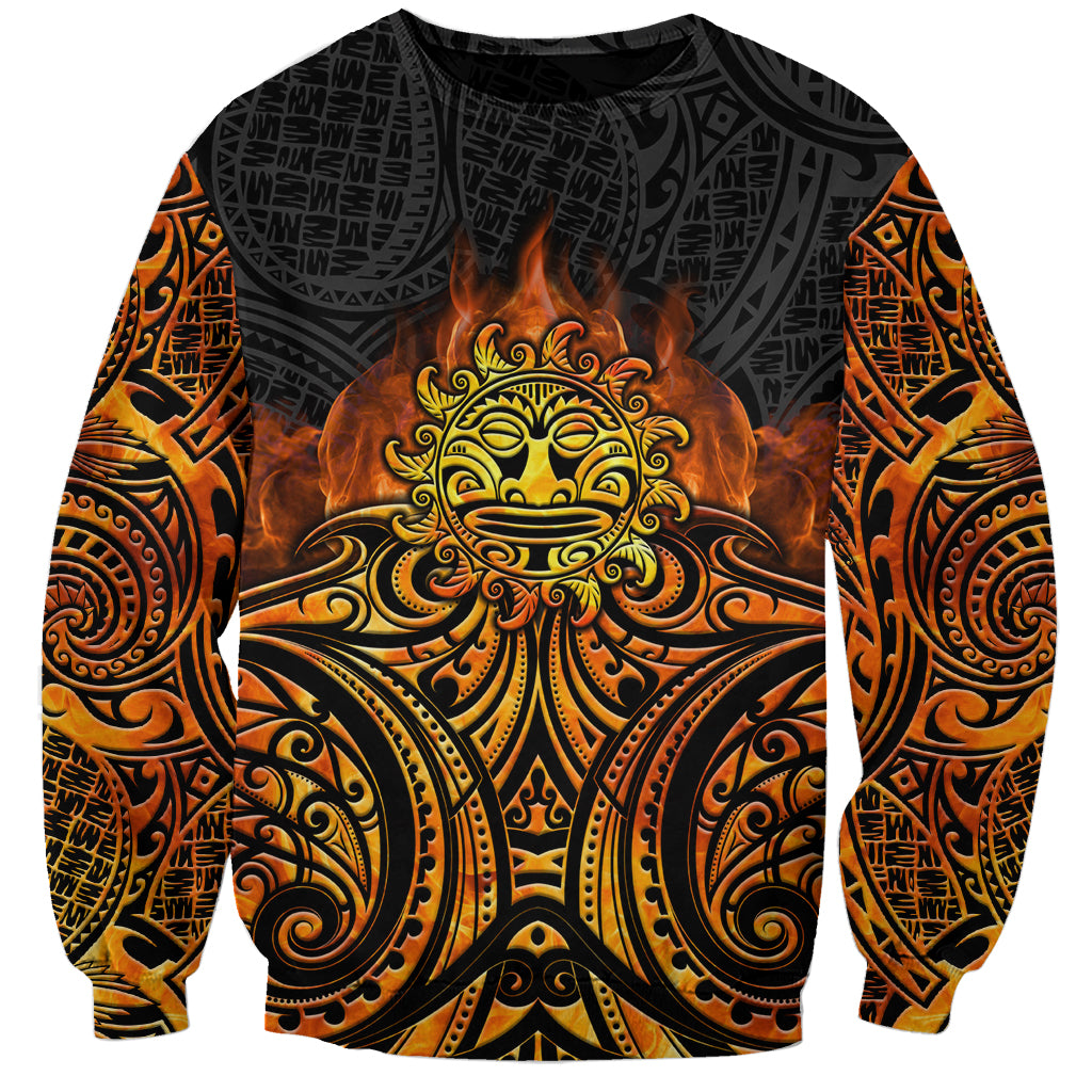 New Zealand Tamanuitera The Sun Sweatshirt Maori Pattern