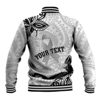 Personalised Polynesia Brain Cancer Baseball Jacket No One Fights Alone