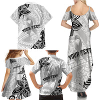 Personalised Polynesia Brain Cancer Family Matching Summer Maxi Dress and Hawaiian Shirt No One Fights Alone LT05 - Polynesian Pride