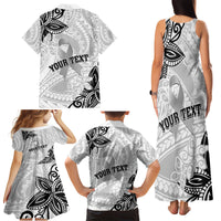 Personalised Polynesia Brain Cancer Family Matching Tank Maxi Dress and Hawaiian Shirt No One Fights Alone LT05 - Polynesian Pride