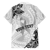 Personalised Polynesia Brain Cancer Family Matching Tank Maxi Dress and Hawaiian Shirt No One Fights Alone LT05 - Polynesian Pride