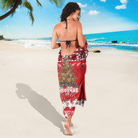 New Zealand Christmas In July Sarong Maori Kiwi Xmas Tree - Red
