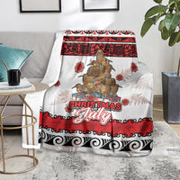New Zealand July Christmas Blanket Maori Kiwi Xmas Tree - White LT05 - Polynesian Pride