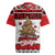 Personalised New Zealand July Christmas Rugby Jersey Maori Kiwi Xmas Tree - White