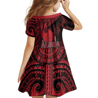 Hawaii King Kamehameha Family Matching Summer Maxi Dress and Hawaiian Shirt With Hawaiian Ipu Motifs Red Version LT05 - Polynesian Pride