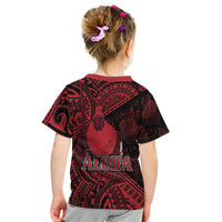 Hawaii King Kamehameha Kid T Shirt With Hawaiian Ipu Motifs Red Version LT05 - Polynesian Pride