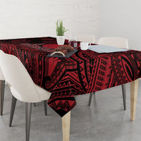 Hawaii King Kamehameha Tablecloth With Hawaiian Ipu Motifs Red Version